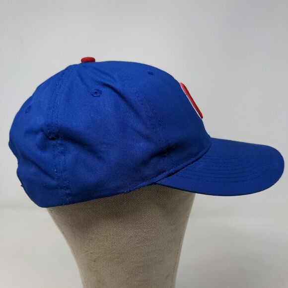 Team MLB Men's Chicago Cubs Strapback Hat Blue OSFM Embroidered Logo - Picture 7 of 12
